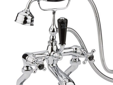 hudson reed bath mixer with shower diverter and black indices