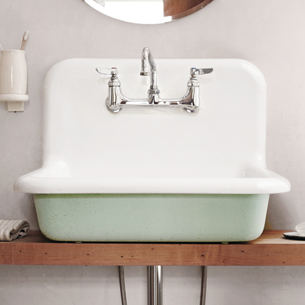 cast iron enamel basin