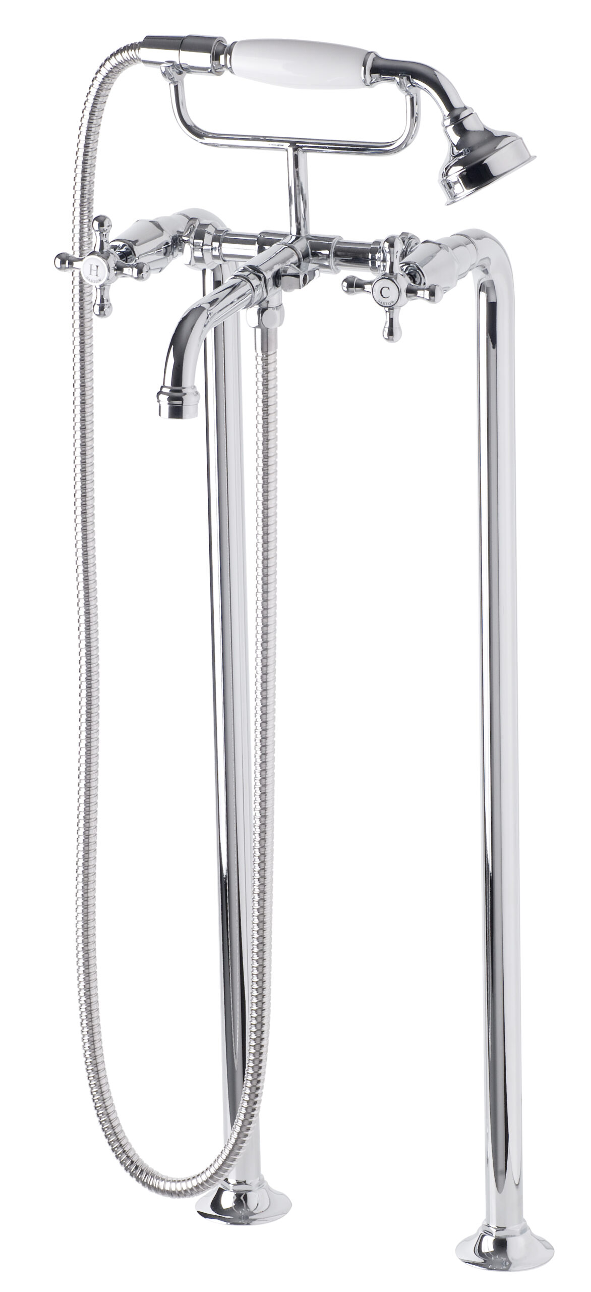 bastow federation exposed bath set with floor entry pipes