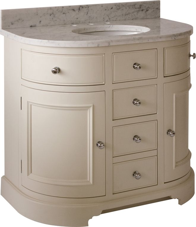 curved tradtional vanity